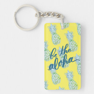 Gelbe Ananas Aloha Schlüsselanhänger