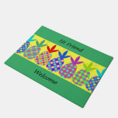 Gelbe Ananas Doormat Fußmatte (Schrägansicht)