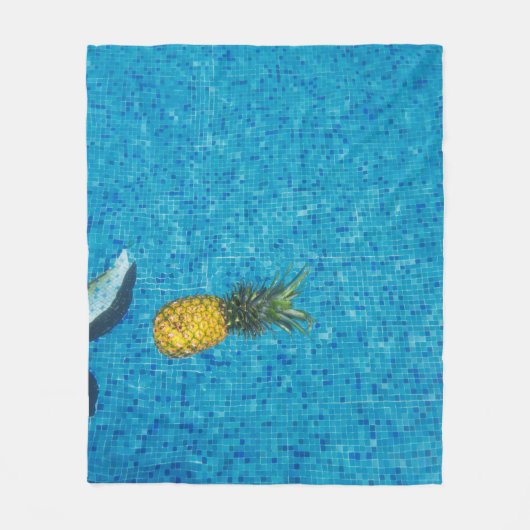 Gelbe Ananas Fleecedecke (Vorderseite)