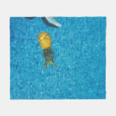 Gelbe Ananas Fleecedecke (Vorderseite (Horizontal))