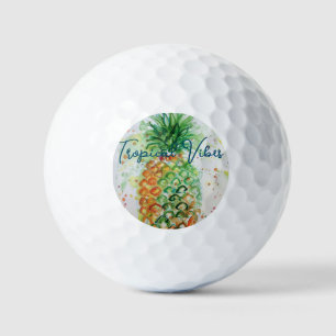 Gelbe Ananas Fruchtstrasse tropische Stäbe Golfball
