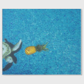 Gelbe Ananas Geschenkpapier (Flach)