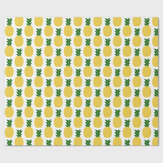 Gelbe Ananas Geschenkpapier (Flach)