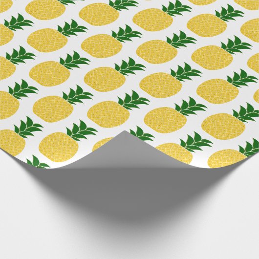 Gelbe Ananas Geschenkpapier (Ecke)