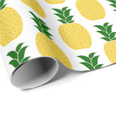 Gelbe Ananas Geschenkpapier (Rolleneckpunkt)