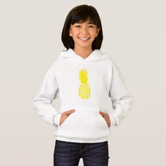 Gelbe Ananas Hoodie (Vorne ganz)