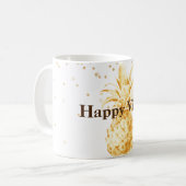 Gelbe Ananas Kaffeetasse (Vorderseite Links)