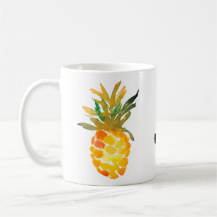 Gelbe Ananas Kaffeetasse