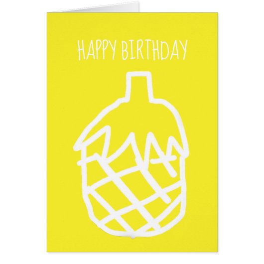 Gelbe Ananas, moderne, einfache Kontur (Vorne)