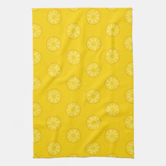 Gelbe Ananas schneidet Muster Geschirrtuch (Vertikal)