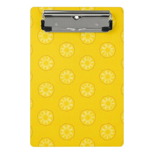 Gelbe Ananas schneidet Muster Mini Klemmbrett (Vorderseite)