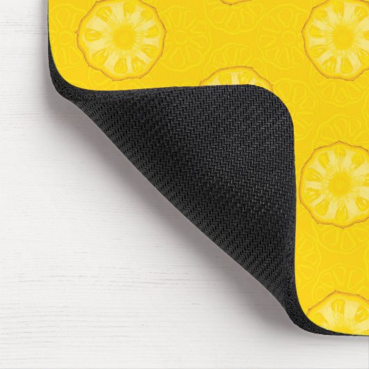 Gelbe Ananas schneidet Muster Mousepad (Ecke)