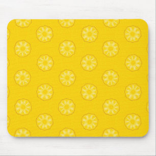 Gelbe Ananas schneidet Muster Mousepad