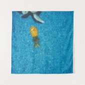 Gelbe Ananas Wandteppich (Vorderseite (Horizontal))