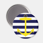 Gelbe Anker-Silhouette Magnet (Vorderseite/Rückseite)