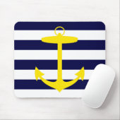Gelbe Anker-Silhouette Mousepad (Mit Mouse)