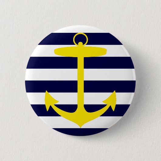 Gelbe AnkerSilhouette Button (Vorderseite)