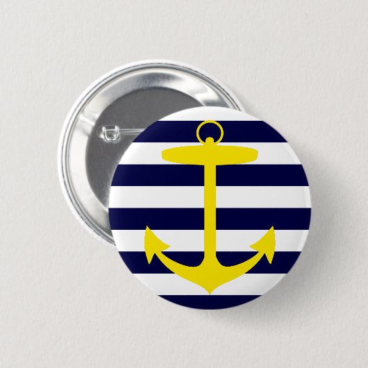 Gelbe AnkerSilhouette Button (Vorne & Hinten)