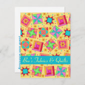 Gelbe Ankündigungspostkarte (Vorne/Hinten)