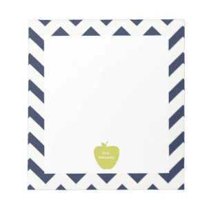 Gelbe Apple-Marine-Zickzack Lehrer Notizblock