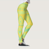 Gelbe Aqua-Tribal-Leggings Leggings (Rechts)