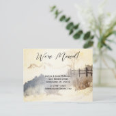 Gelbe Aquamarine, rustikale Wasserfarbe, die wir b Ankündigungspostkarte (Stehend Vorderseite)