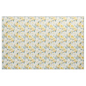 Gelbe Aquarell-Blumen Botanical Stoff (Yard (91,4 cm))