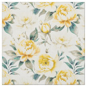 Gelbe Aquarell-Blumen Botanical Stoff (Muster)