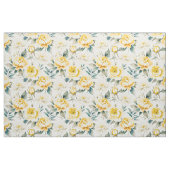 Gelbe Aquarell-Blumen Botanical Stoff (Fat Quarter (45,7 x 55,9 cm))