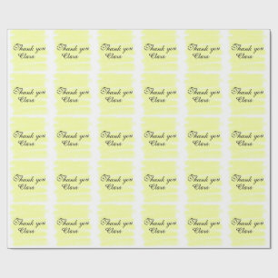 Gelbe Aquarell-Dankeschön-Pastell-Name-Retro Geschenkpapier