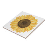 Gelbe Aquarell-Sonnenblume Fliese (Seite)
