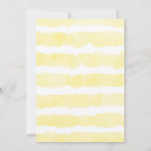 Gelbe Aquarell-Sonnenblumen Babydusche Einladung (Rückseite)