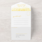 Gelbe Aquarelldusche All In One Einladung (Außenbereich)