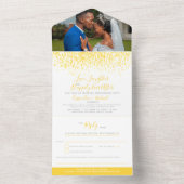 Gelbe Aquarelldusche All In One Einladung (Innen Boden)