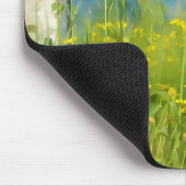 Gelbe Aquarellfarben-Blume Mousepad (Ecke)