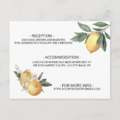 Gelbe Aquarellfarben und grüne Blätter Begleitkarte (Rückseite)