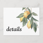 Gelbe Aquarellfarben und grüne Blätter Begleitkarte (Vorderseite)