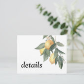 Gelbe Aquarellfarben und grüne Blätter Begleitkarte (Stehend Vorderseite)
