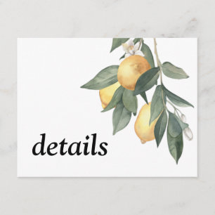 Gelbe Aquarellfarben und grüne Blätter Begleitkarte
