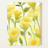 Gelbe Aquarellmalerei mit Blumen Planer (Rückseite)
