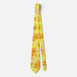 Gelbe Aquarellsommer-Marigold-Blume Krawatte