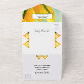 Gelbe Aquarelltüten - Einladung zur Hochzeit (Außenbereich)