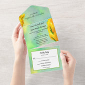 Gelbe Aquarelltüten - Einladung zur Hochzeit (Abreißen)