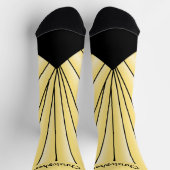 Gelbe Art Deco Design Socken (Oben)