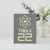 Gelbe Atomkarton-Tischnummer Postkarte (Stehend Vorderseite)