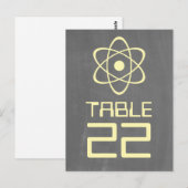 Gelbe Atomkarton-Tischnummer Postkarte (Vorne/Hinten)