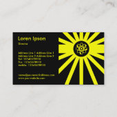 Gelbe Atomkraft Visitenkarte (Rückseite)