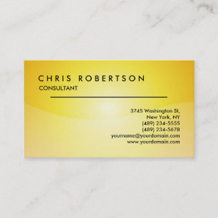 Gelbe attraktive Berufliche Visitenkarte