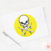 Gelbe Aufkleber für Schädel und Kreuzungen (Umschlag)