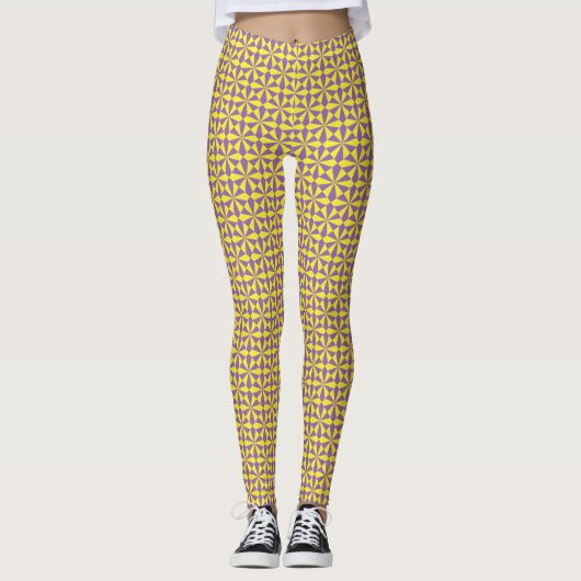 Gelbe Augengläser Leggings (Vorderseite)